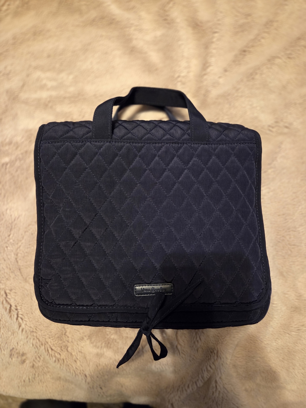 Vera Bradley Quilted Navy Blue Hanging Toiletry Organizer